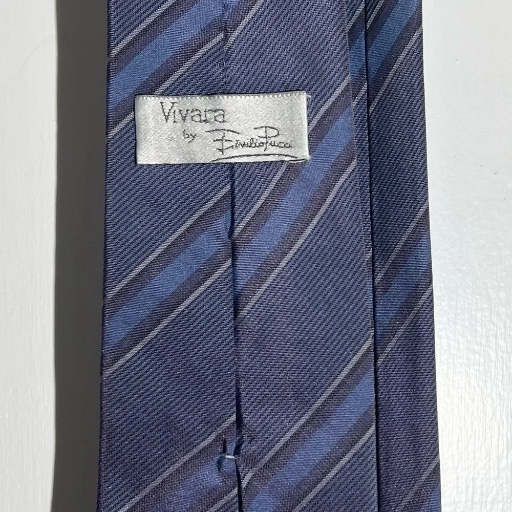 PUCCI Blue Striped Men’s Neck Tie